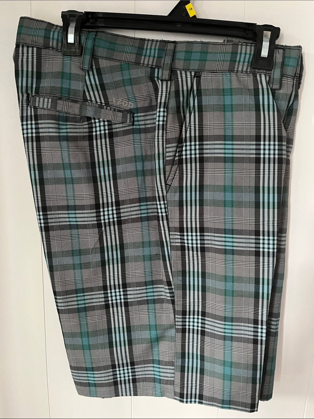 Plaid Golf Skort with Teal and Black Check